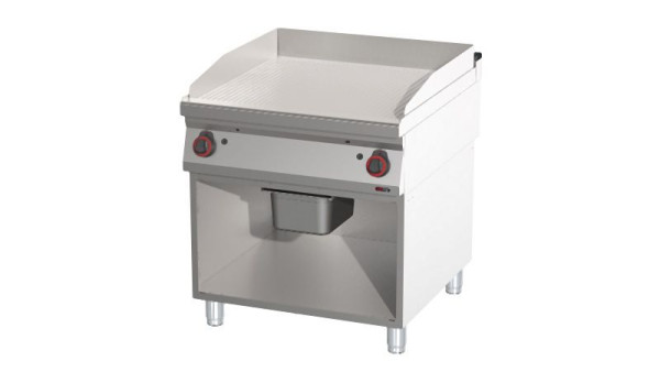 RM Thermik Series 900, gasgrillplaat met bodem, 800x900x900 mm, gegroefd grilloppervlak, FTR-90/80G