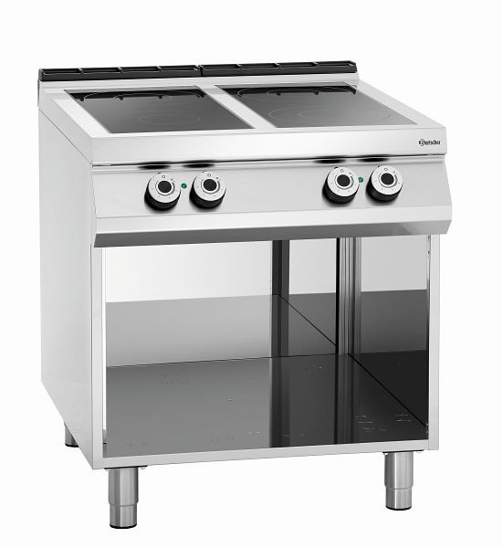 Bartscher 4-velds elektrische kookplaat, open onderstel, 296421