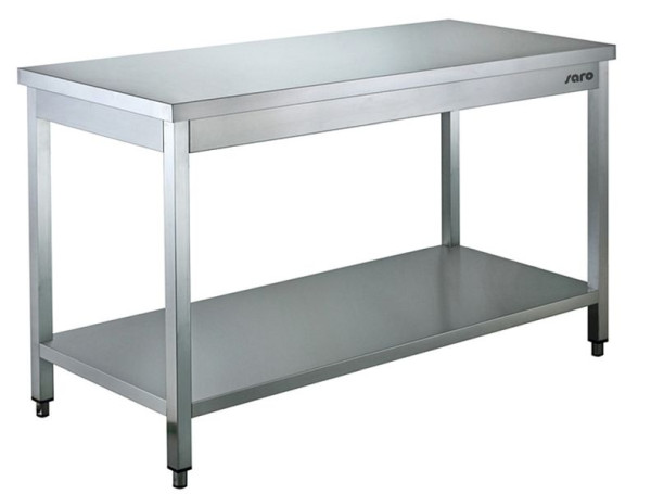 Saro RVS tafel demontabel, met onderblad - 600 mm diep, 1000 mm, 456-6000