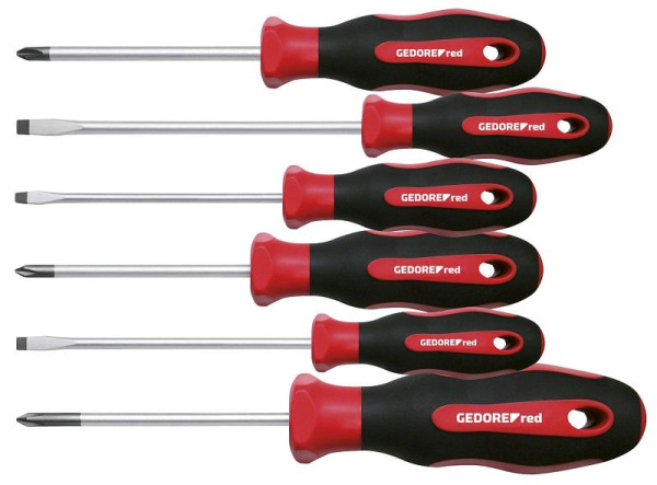 GEDORE rood 2K schroevendraaierset PH+SL 6-delig, 3301270