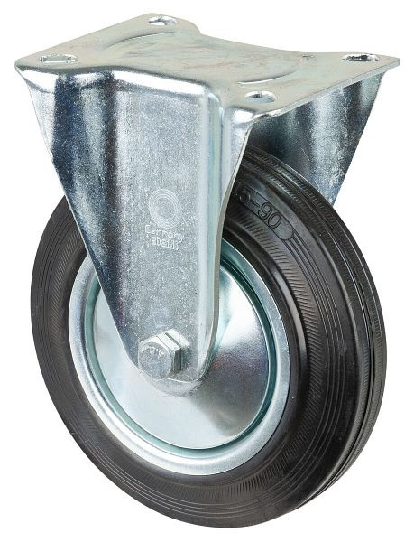 BS rollen transportrol, vaste rol, wielbreedte 45 mm, wiel-Ø 180 mm, draagvermogen 170 kg, stalen velg, rollager, plaat, verpakking: 2 stuks, L410.B55.181