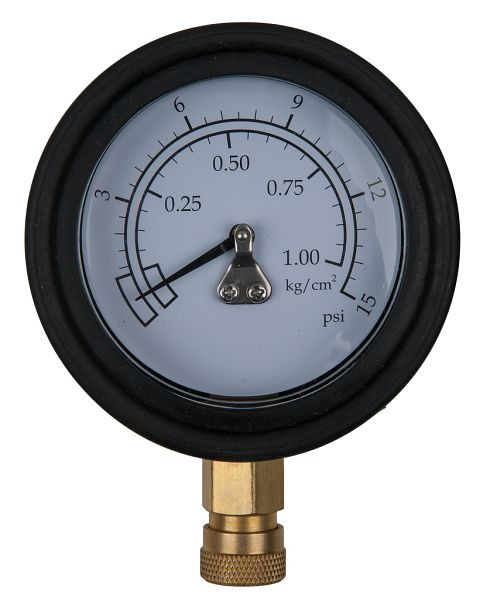 KS Tools Manometer diameter 75,0 mm, 0 - 1 bar met 1/4" snelkoppeling, 150.2327