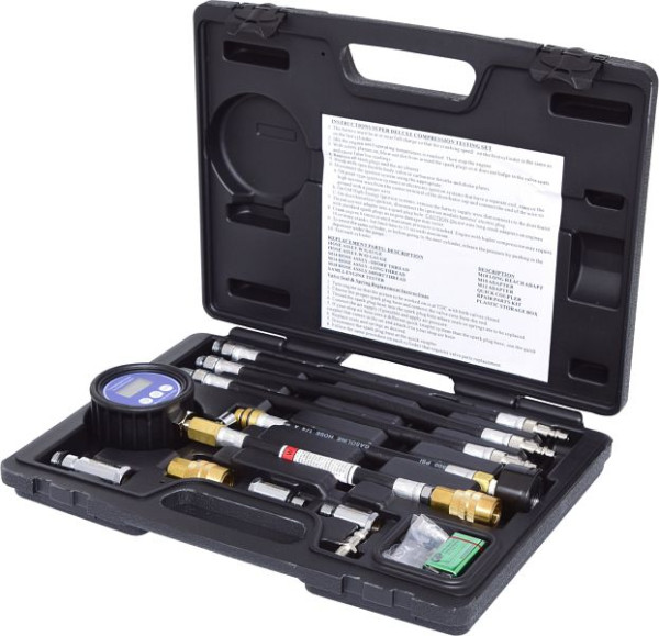 KS Tools digitale compressiedruktester, 10 stuks, 150.1650