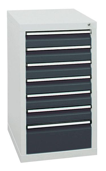 stumpf ladekast serie STS 410, RAL 7035/7016, 7 laden (6x100, 1x200 mm), 7101271