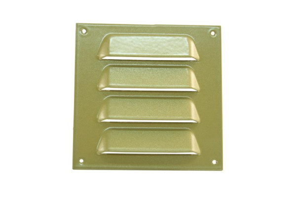 Marley ventilatierooster van aluminium 70x70mm vierkant van metaal goudkleurig, 065786