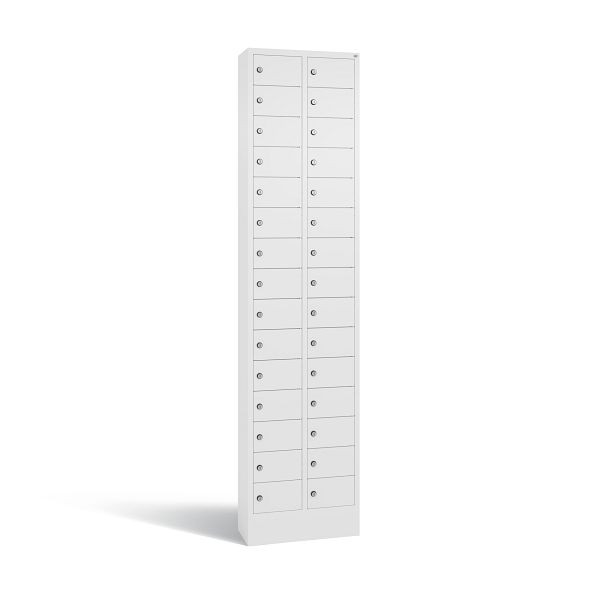 C+P Kleingefachschrank, 30 Fächer, H1950xB460xT200 mm, Weiß, 80700-201 S10142
