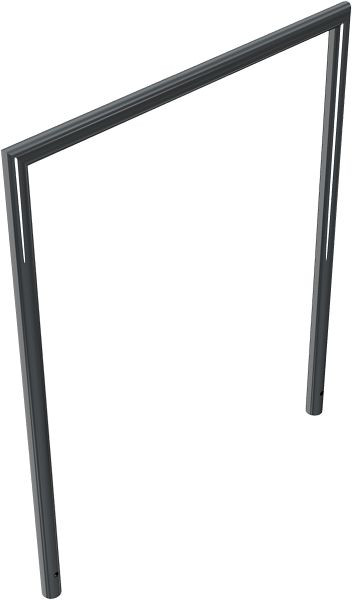 Schake buisbeugel van stalen buis Ø 48 x 2,5 mm, totale breedte 1000 mm, verzinkt en gecoat DB 703, 447_12B