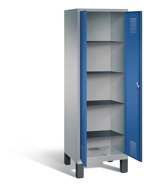 C+P washok Evolo, H1850xW610xD500mm, kleur: wit aluminium / gentiaanblauw, 48212-20b S10099