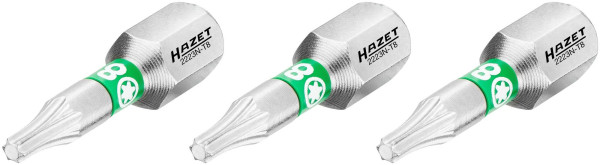 Hazet bit, volle zeskant 6,3 (1/4 inch), binnen TORX® profiel, T8, aantal gereedschappen: 3, 2223N-T8/3