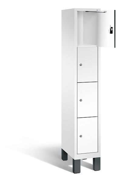 C+P lockerkast Evolo, H1850xB320xD500mm, kleur: verkeerswit / decor wit, 48010-104 S10149