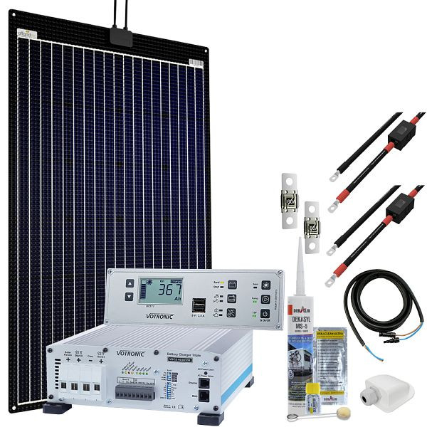 Offgridtec mTriple Flex L camperzonnesysteem met 1 x 160W 45/30/350 VBCS drievoudige lader en 5748 VPC Jupiter combinatiepaneel, 4-01-010410-003