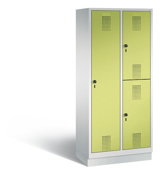 C+P cijferslot Evolo, H1800xW810xD500mm, kleur: lichtgrijs / virid groen, 48620-22 S10033