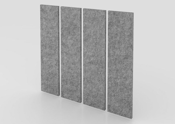 Hammerbacher akoestisch wandpaneel, 100x25 cm, grijs gemêleerd, bestaande uit 4 panelen, VAWP100/5