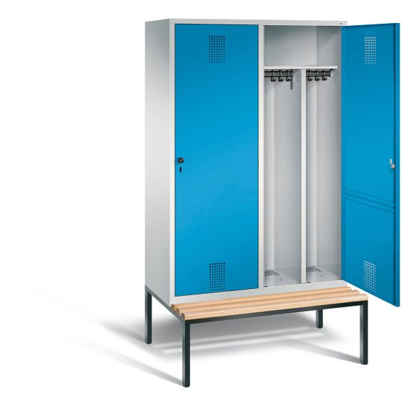 C+P zwart wit kastje Evolo, H2090xW1190xD500mm, kleur: lichtgrijs/lichtblauw, 48250-40 S10015