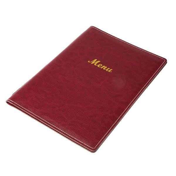 Olympia menukaart kunstleer bordeaux rood A4, E222