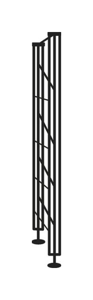Kerkmann eindframe Libra, D 250 x H 1930 mm, lichtgrijs, 52111815
