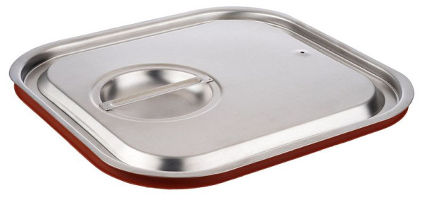 APS GN 2/3 transportsteekdeksel, 35,4 x 32,5 cm, RVS, met rode siliconenafdichting, voor de spatwaterdicht, 80029