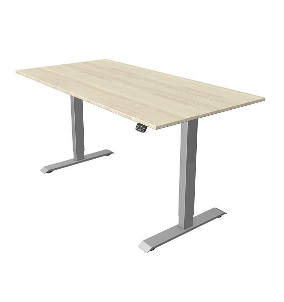 Kerkmann compacte tafel B 1600 x D 800 mm, elektrisch in hoogte verstelbaar van 740-1230 mm, esdoorn, 10227250