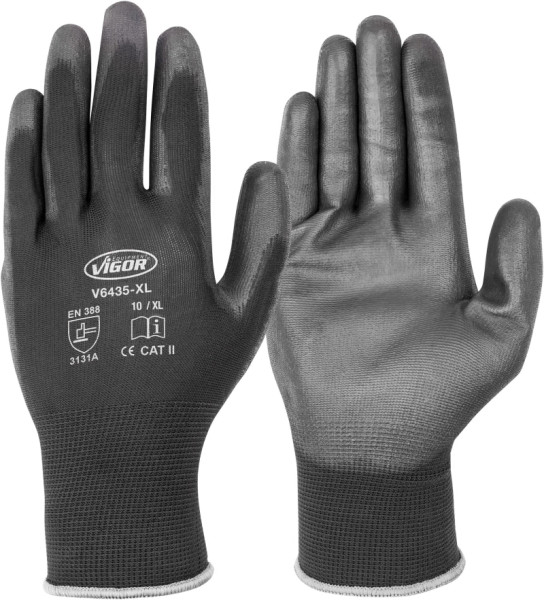 VIGOR werkhandschoenen, hoge grip en slipweerstand, maat 10 (XL), V6435-XL