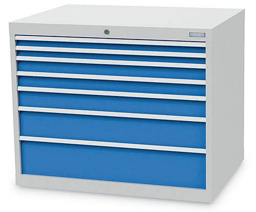 Bedrunka + Hirth ladekast, diepte 736 mm, R 36-24, 1005 x 736 x 819 mm, paneelhoogte in mm: 2x50, 2x75, 1x100, 1x150, 1x200, 180 / 22111V10