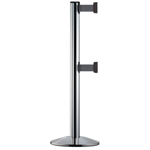 Stein HGS HGS personengeleidingssysteem "Beltrac Extend Double" van aluminium, 2 x 3,7m, verrijdbaar, paal: rood, riem: zwart, veiligheidsgordeleindstukken, 28095-ro203