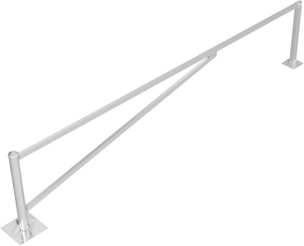 Schake draaihek, voor plugbevestiging, thermisch verzinkt, dagbreedte: 4500 mm, voor hangslot, 413_450VP