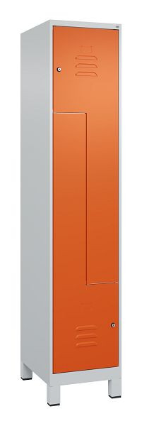 C+P Z-Spind Classic PLUS, C Z-Spind, Classic PLUS, voeten, 2 compartimenten, 1950x400x500mm, 7035/2004, cilindersloten, 080013-122 S10031
