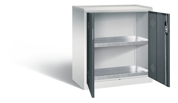 C+P klimaatkast Acurado, H1000xW930xD500mm, kleur: lichtgrijs / antracietgrijs, verzonken handgreep, 8821-315 S10192