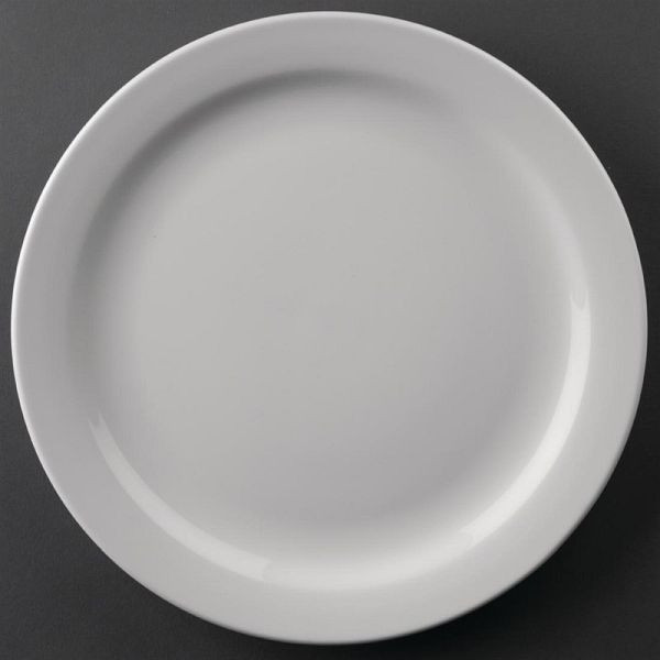 Athena Hotelware ronde borden met smalle rand 22,6cm, pak van 12, CF363