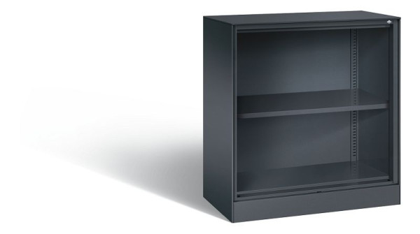 C+P bureauplank Asisto, H915xB800xD435mm, kleur: zwartgrijs, 2 niveaus, 140053-000 S10042