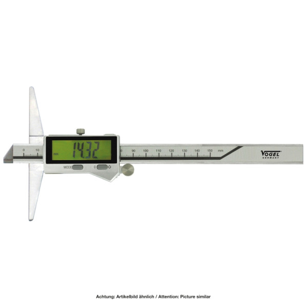Vogel Germany Elektronische digitale diepteschuifmaat, IP67, Type C, 200 mm / 8 inch, 220422