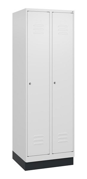 C+P luierkluis Classic PLUS, onderbouw, 2 vakken, 1800x600x500mm, 9016/9016, cilindersloten, 0800207-20 S10029