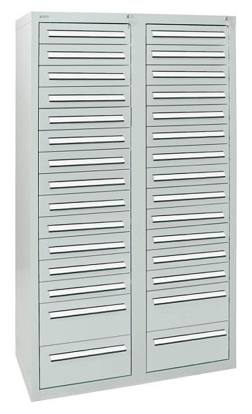 stumpf ladekast serie T-100 / 35-4, RAL 7035/7035, 30 laden (26x100, 4x200mm), 8154707