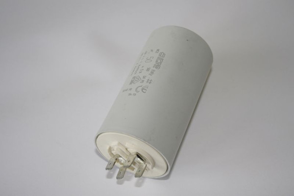 ELMAG condensator 55 µF voor TIGER 400/10/22 W, BOY 330Ø 50 mm, totale lengte 106 mm (inclusief 4 platte connectoren), 9100543
