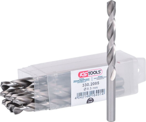 KS Tools HSS-G spiraalboor, 8,5 mm, 10 stuks, 330.2085