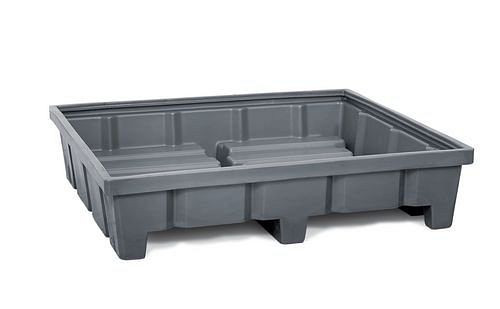 DENIOS schaplade type RWP 14.3 van polyethyleen (PE), voor legborden met vakbreedte 1400 mm, 201-369