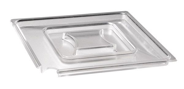 APS deksel -FLOAT-, 19 x 19 cm, hoogte: 1,3 cm, SAN, met lepeluitsparing, 83921