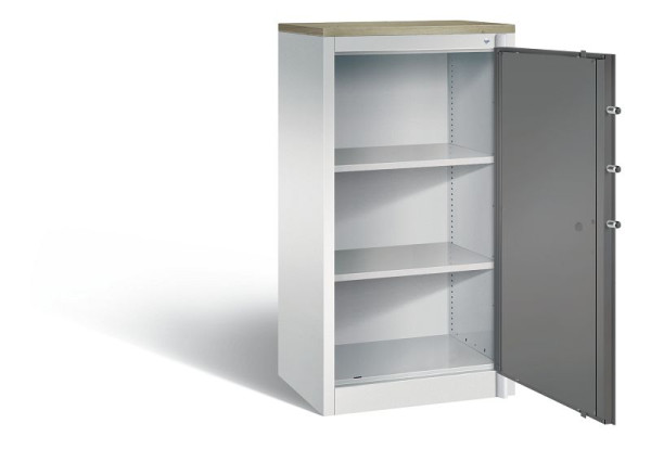 C+P brandbeveiligingskast Certos, H1226xB650xD500mm, kleur: lichtgrijs / vulkaangrijs, handgreep, 3 OH, 1160-000 S10424