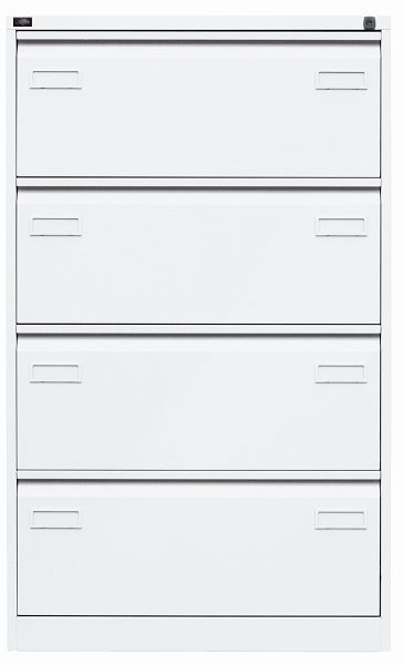 Bisley LIGHT archiefkast, dubbelspoor, A4, 4 achterlades, verkeerswit, CDF4696