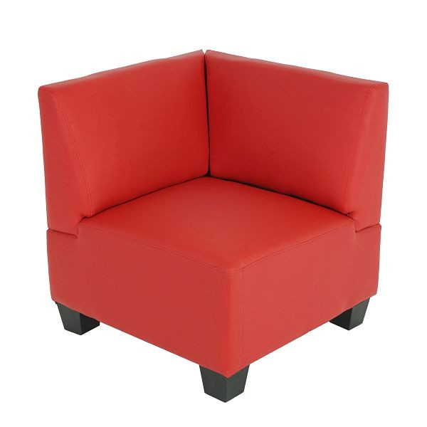 Mendler Modular hoekdeel Lyon, imitatieleer, rood, 21701+21718