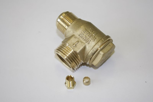 ELMAG terugslagklep voor MEISTER 700, AG 1' ketel, drukleiding AG 3/4' 16 bar OT 58 NW 15, 9100805
