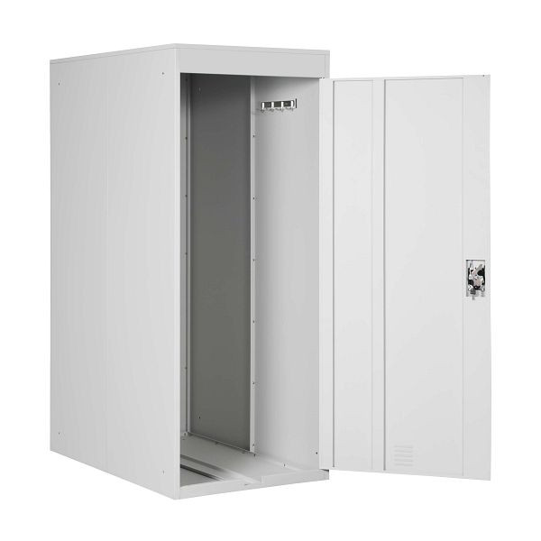 Mendler HWC-H66 fietsenstalling, fietsbox, gereedschapsschuur, fietsenstalling, afsluitbaar metaal, lichtgrijs, 73790 + 73791