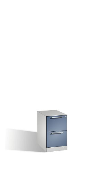 C+P hangarchiefkast Asisto, H710xB440xD600mm, kleur: lichtgrijs / verre blauw, beugelgreep, 146 275-211 S10068