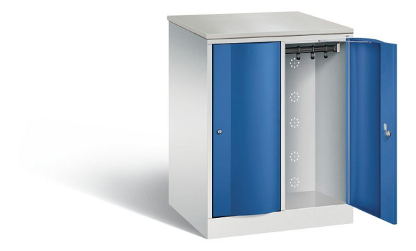 C+P XL lockerkast Resisto, H1077xB772xD640mm, kleur: lichtgrijs / gentiaanblauw, 8271-273 S10051