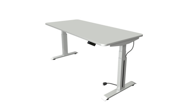Kerkmann zit-statafel B 1800 x D 800 mm, elektrisch in hoogte verstelbaar van 640-1290 mm, lichtgrijs, 10010711