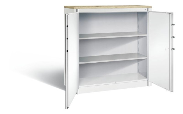 C+P brandwerende kast Certos, H1226xB1200xD500mm, kleur: verkeerswit, dagschoot, 3 niveaus, 1181-00 S10565
