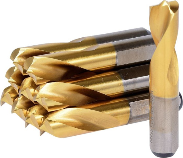 KS Tools HSSE-TiN puntlasboor, diameter 8 mm, verpakking van 10, 332.0809