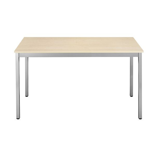 Bisley MULTI Desking multifunctionele tafel, rechthoekig 19 mm, MP esdoorn decor, aluminium frame, H 740 x B 1800 x D 800 mm, MT1808MP300