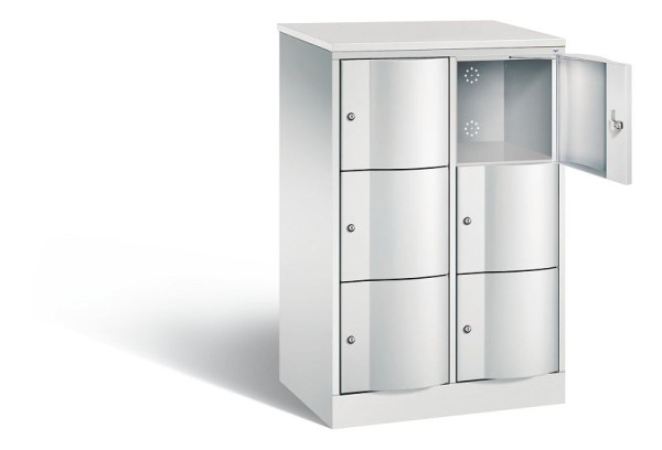 C+P lockerkast Resisto, H1255xB772xD540mm, kleur: lichtgrijs, 8573-272 S10467