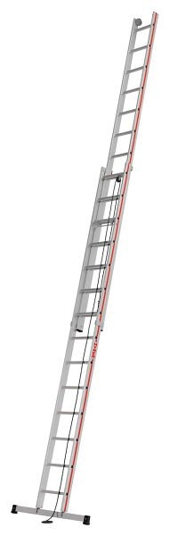HYMER-kabelladder, tweedelig, 2x14 sporten, lengte ingeschoven 4,11 m / uitgeschoven 7,18 m, 405128